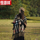 恒源祥斗篷披肩美拉德圍巾格子2024秋冬新款時(shí)尚高級感外搭女流蘇披風(fēng) [英倫卡其格]披肩