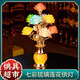 易昌緣新款七彩琉璃蓮花燈插電LED佛前長(cháng)明燈觀(guān)音菩薩佛供燈家用佛堂燈 9品琉璃蓮花燈1盞  高54cm（七彩光）