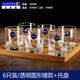 樂美雅6只裝加厚耐熱玻璃杯家用透明喝水杯泡茶杯牛奶果汁杯套裝 6只裝/透明圓形矮款+托盤 300ml
