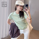 美洋（MEIYANG）薄荷曼波防曬T涼感黑科技*UPF40+清新圓領(lǐng)直筒短袖休閑新款t恤 暮光綠色 S