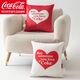 可口可樂(lè )水晶絨抱枕辦公室午睡沙發(fā)靠墊車(chē)用腰靠枕 怦然心動(dòng) 35cm*35cm 含枕芯 一對裝