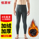 恒源祥【冬季新品】秋褲男單件純棉薄款男士棉毛褲保暖線(xiàn)褲基礎打底單褲