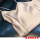 柒十念【杭州精品】流行女裝新款連衣裙長款緞面吊帶裙夏季 香檳金色 偏金色 2XL