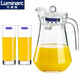 樂(lè )美雅（Luminarc）玻璃水壺家用商用大容量冷水壺涼水壺創(chuàng  )意檸檬水壺果汁壺扎壺套裝 鴨嘴壺1.3L+290ml兩只【散裝】
