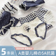 麗紗蓓兒女士?jì)妊澟兠抟d抗菌女式中腰無(wú)痕舒適運動(dòng)透氣少女生三角短褲頭 【可愛(ài)蝴蝶結】 5條 XL 【105~135】