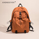 ANDSEEYOU雙肩包女2026年新款女神節時(shí)尚百搭牛津布尼龍帆布旅行背包電腦包 橙色