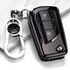 適用于豐田漢蘭達榮放RAV4車(chē)鑰匙遙控套鑰匙保護套專(zhuān)用威蘭達折疊插入式兩鍵低配車(chē)鑰匙包套扣殼高檔男女 A款黑色(鑰匙套+鑰匙扣)