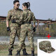 盾郎戶(hù)外迷彩服男套裝保安特訓(xùn)服工作服執(zhí)勤服學(xué)生教官軍訓(xùn)服勞保服 綠蟒紋套裝+帽子 175/XL
