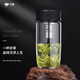 萬象（WANXIANG）單層玻璃杯商務(wù)辦公杯大容量水杯男茶水分離杯創(chuàng)意車茶杯子帶杯蓋 U17-黑(容量隨機(jī))470ml490ml