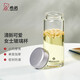 希諾（HEENOOR） 玻璃杯單層女士花茶杯加厚帶蓋水杯小巧便攜家用少女心杯子 淺紫 260ml