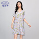 安莉芳莫代爾v領(lǐng)短袖碎花睡裙女士可外穿家居裙 花色FLW L 