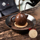 一紀(jì)（KAZUNORI） 日式純手工黃銅茶盤家用復(fù)古蓄水儲(chǔ)水小茶盤茶托簡(jiǎn)約壺承茶臺(tái) 碗式銅壺承