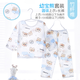 小素材兒童睡衣夏季薄款寶寶衣服套裝竹纖維空調(diào)服春秋家居服男童女童 幼寶熊套頭藍(lán) 130