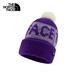 The North Face北面針織帽通用款戶(hù)外保暖提花滑雪帽88QW 紫色/9FI 