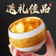 漢造羊脂玉白瓷鎏金主人杯單杯男士高檔茶杯茶具品茗杯茶盞輕奢送禮品 事事順意杯【 鎏金款 】