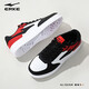 鴻星爾克（ERKE）男鞋滑板鞋秋冬季新款皮革面防水韓版時(shí)尚休閑百搭耐磨運動(dòng)板鞋男 正白/正黑1352【常規板鞋】 39
