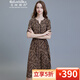 戈林斯丹2023新品桑蠶絲連衣裙女時(shí)尚修身顯瘦中長(zhǎng)真絲連衣裙ZS105 卡其色 XL