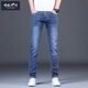 增致牛仔（zengzhi）男士春夏季新款彈力修身直筒長(cháng)褲商務(wù)休閑時(shí)尚潮流百搭青年牛仔褲 淺藍色 29