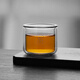 76主人杯茶杯銀底雙層耐熱高硼硅玻璃杯男主人杯綠茶水杯 【100ML】銀底主人杯