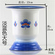 老人家用搪瓷高腳大號加高痰盂夜壺瓷便盆帶蓋加厚 尿壺 淡藍大號痰盂適合使用無(wú)蓋