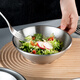 onlycook不銹鋼碗大湯碗拉面碗 304防燙雙層日式斗笠碗 餐具泡面碗-24cm