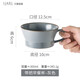 億嘉北歐陶瓷餐具輕奢盤(pán)碟菜盤(pán)創(chuàng  )意餐盤(pán)家用盤(pán)子牛排盤(pán)個(gè)性西餐盤(pán) 莫蘭迪帶把早餐杯-灰