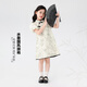 左西女童連衣裙兒童夏裝2025新中式旗袍國風(fēng)夏季公主裙子潮 白色 160