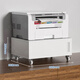 洛具匯打印機柜復印機柜一體工作臺傳真機底柜底座放置柜帶輪字移動(dòng)矮柜 白色260高-600寬*680深