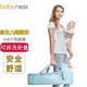 babynest嬰兒提籃便攜式嬰兒寶寶新生兒安全外出睡籃平躺睡覺可搭配推車用 綠色 單個(gè)裝