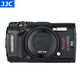 JJC 半自動鏡頭蓋 適用于奧林巴斯TG-7 TG6 TG5 TG4 TG3 TG2 TG1 替代LB-T01 保護蓋 潛水相機配件 黑色