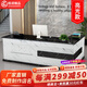 格調榛品收銀臺轉角公司酒店前臺咨詢(xún)迎賓臺服裝店吧臺簡(jiǎn)約現代接待臺 白大理石色+黑大理石色（亮光款) 220x90x75cm