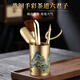 必發(fā)茶具六君子套裝高檔茶具配件大全功夫茶具配件茶具六君子套裝銅 銅茶道六君子套裝（千里江山）