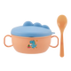 呵貝適兒童不銹鋼餐碗輔食碗316L雙耳耐摔寶寶可拆卸餐具帶勺幼兒 不銹鋼餐碗280ml（橙色帶勺）