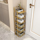 速立普SHULIPU鞋架門(mén)口落地現代拖鞋架小型入戶(hù)門(mén)口簡(jiǎn)約小型窄現代出租房收納架 納米金6層【防塵款】