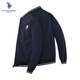 U.S.POLO ASSN.夾克外套男秋冬休閑男士立領(lǐng)飛行茄克寬松保羅上衣 深藍 2XL 
