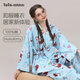 tutuanna三麗鷗系統(tǒng)滿印和服長袖長褲睡衣家居服套裝 粉藍(lán)色 上衣160/84A 褲子160/70A