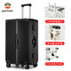 大嘴猴（paul frank）鋁框行李箱加寬加大拉桿箱輕音萬(wàn)向輪多功能旅行箱出差高檔密碼箱 暗夜黑/加寬升級版 28英寸