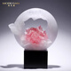 莫尼森  MOREISAN琉璃牡丹花擺件工藝品辦公室桌面裝飾藝術(shù)品擺件喬遷生日禮物女 牡丹系列-富貴圓滿(mǎn)(粉燒)