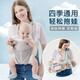 貝佑?jì)雰汉逅硯殞気p便前后兩用外出新生兒前抱式簡(jiǎn)易背帶 灰色-透氣款【建議0-3歲】