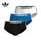 ADIDAS阿迪達斯男士?jì)妊澞屑兠捱\動(dòng)三葉草男時(shí)尚防摩擦三角內褲 黑/阿迪藍/白 3條 M （建議130-150斤）