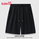 班尼路（Baleno）短褲男夏季重磅純棉休閑百搭男士五分褲外穿寬松大碼運(yùn)動(dòng)透氣中褲