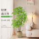 臨雅南天竹仿真綠植室內大型盆栽高端輕奢假花樹(shù)客廳仿生植物落地擺件 特惠款-1.6米三桿南天竹+草編盆