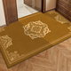 新中式入戶(hù)門(mén)地墊2024新款進(jìn)門(mén)土黃色地毯門(mén)口防滑門(mén)墊金色腳墊 華黃蓮韻-比利時(shí)絨-直角方形 60*90cm清洗方便耐磨耐臟
