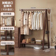 彩糖塘實(shí)木衣架落地掛衣架臥室家用衣帽架加粗櫸木置物架室內立式晾衣架 全櫸木-胡桃色【80cm】 【承重穩固不搖晃】