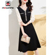 AEMAPE 春季新款連衣裙女裝2026年秋冬季時(shí)尚氣質(zhì)百搭遮肚洋氣裙子女 黑色 XL _建議115-130斤