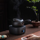 南莑陶瓷煮茶壺電陶爐家用客廳小型煮茶爐罐罐茶老白茶普洱煮茶器套裝 黑色小企壺800毫升+四方爐900w