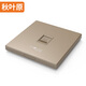 秋葉原（CHOSEAL） 電腦插座六類千兆屏蔽網(wǎng)口面板插座網(wǎng)絡(luò)信息網(wǎng)線面板 模塊86型面板多孔多功能 單口空面板【不含模塊】香檳金