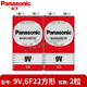 松下（panasonic） 9v碳性電池6f22疊層方形方塊通用1604s鉗形表萬(wàn)能電表熱導(dǎo)儀九伏測(cè)溫槍紅外線遙控器矩形方塊電池 碳性9V 6F22 兩粒