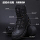 戰赫馬格南超輕作戰靴男春夏真皮戶(hù)外防水登山鞋徒步越野鞋沙漠戰術(shù)靴 高幫戰術(shù)黑色 40