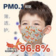MEOGuard兒童KN95口罩3D立體印花薄款透氣三層防護(hù)獨(dú)立包裝兒童口罩 男童 獨(dú)立包裝10只裝/袋（小恐龍/小海盜）